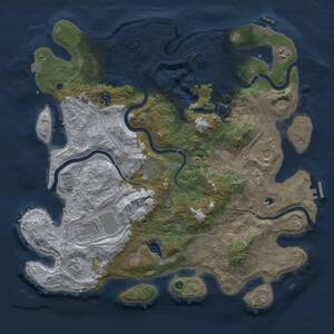 Thumbnail Rust Map: Procedural Map, Size: 4250, Seed: 1007080784, 14 Monuments