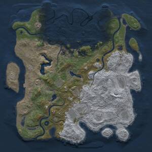 Thumbnail Rust Map: Procedural Map, Size: 4500, Seed: 1568278750, 17 Monuments