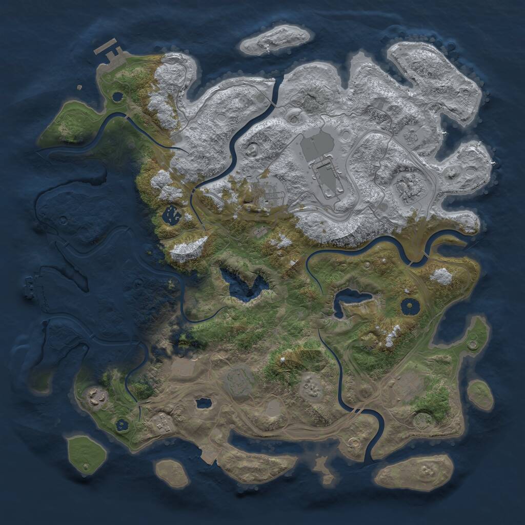 Rust Map: Procedural Map, Size: 4250, Seed: 386533516, 15 Monuments