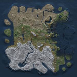 Thumbnail Rust Map: Procedural Map, Size: 4250, Seed: 2004265309, 17 Monuments