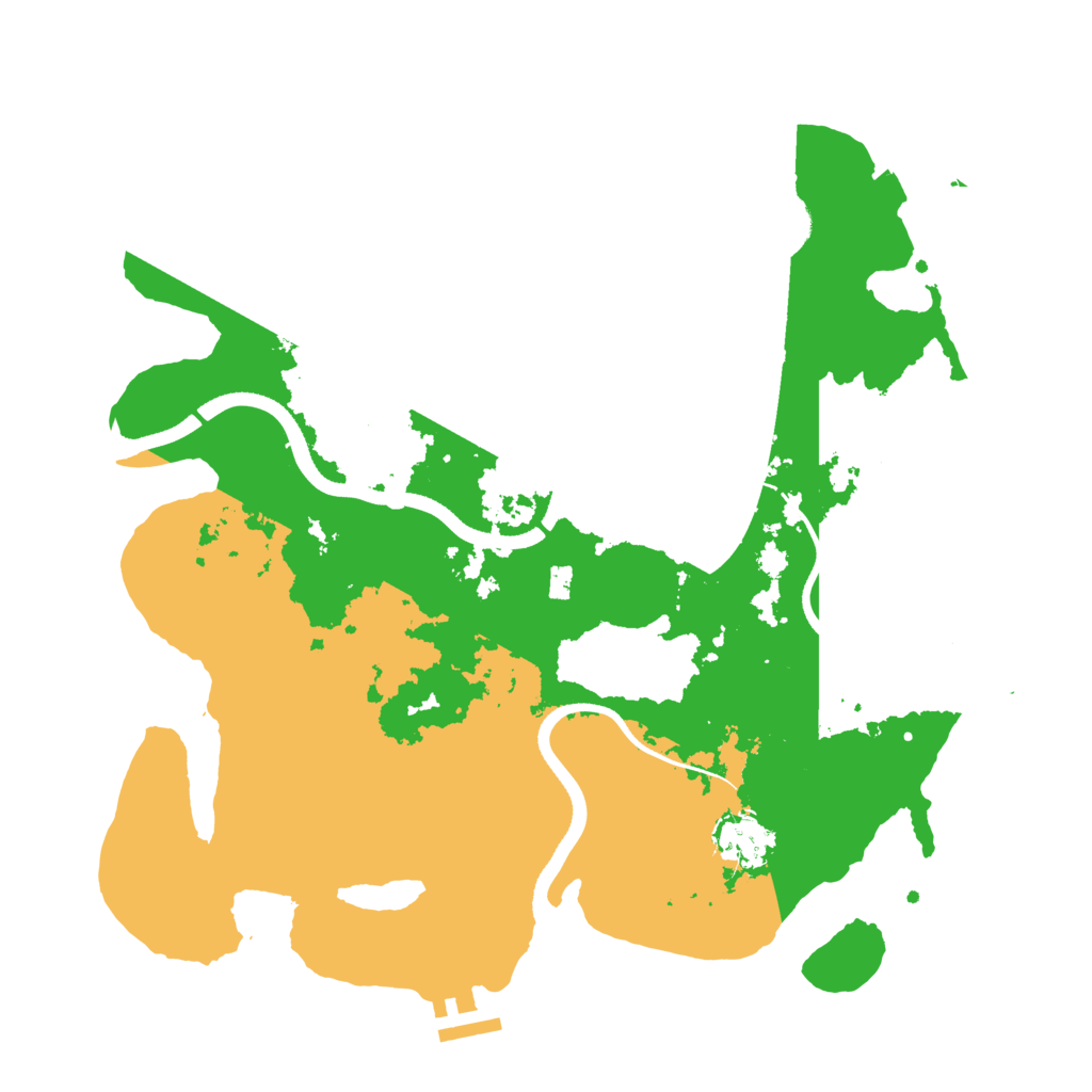 Biome Rust Map: Procedural Map, Size: 3500, Seed: 83860334