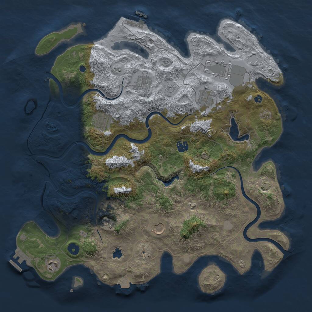 Rust Map: Procedural Map, Size: 4000, Seed: 559172016, 14 Monuments