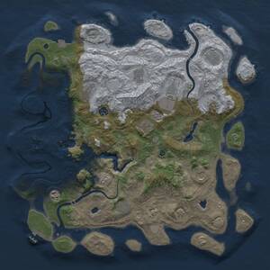 Thumbnail Rust Map: Procedural Map, Size: 4500, Seed: 545478242, 17 Monuments