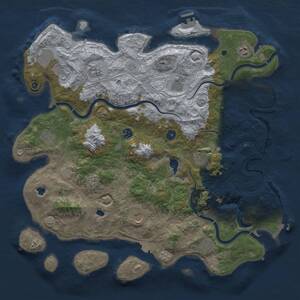 Thumbnail Rust Map: Procedural Map, Size: 4500, Seed: 1247818458, 16 Monuments