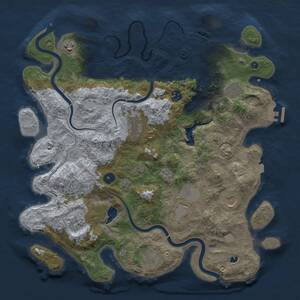 Thumbnail Rust Map: Procedural Map, Size: 4000, Seed: 1018177952, 15 Monuments