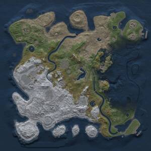Thumbnail Rust Map: Procedural Map, Size: 4000, Seed: 1268431460, 14 Monuments