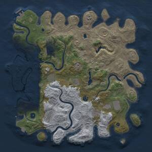 Thumbnail Rust Map: Procedural Map, Size: 4250, Seed: 1401516481, 17 Monuments