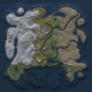 Thumbnail Rust Map: Procedural Map, Size: 3500, Seed: 863445059, 14 Monuments