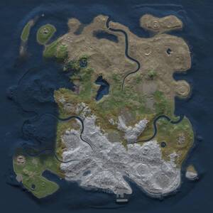 Thumbnail Rust Map: Procedural Map, Size: 4000, Seed: 15305, 17 Monuments