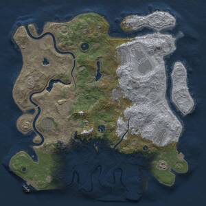 Thumbnail Rust Map: Procedural Map, Size: 4000, Seed: 175745937, 16 Monuments
