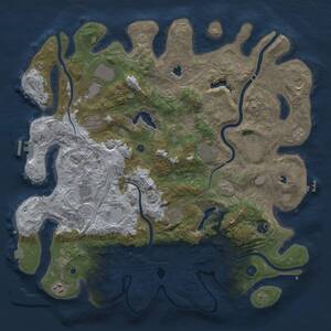 Thumbnail Rust Map: Procedural Map, Size: 4500, Seed: 1825072959, 16 Monuments