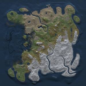 Thumbnail Rust Map: Procedural Map, Size: 4500, Seed: 1621927254, 15 Monuments