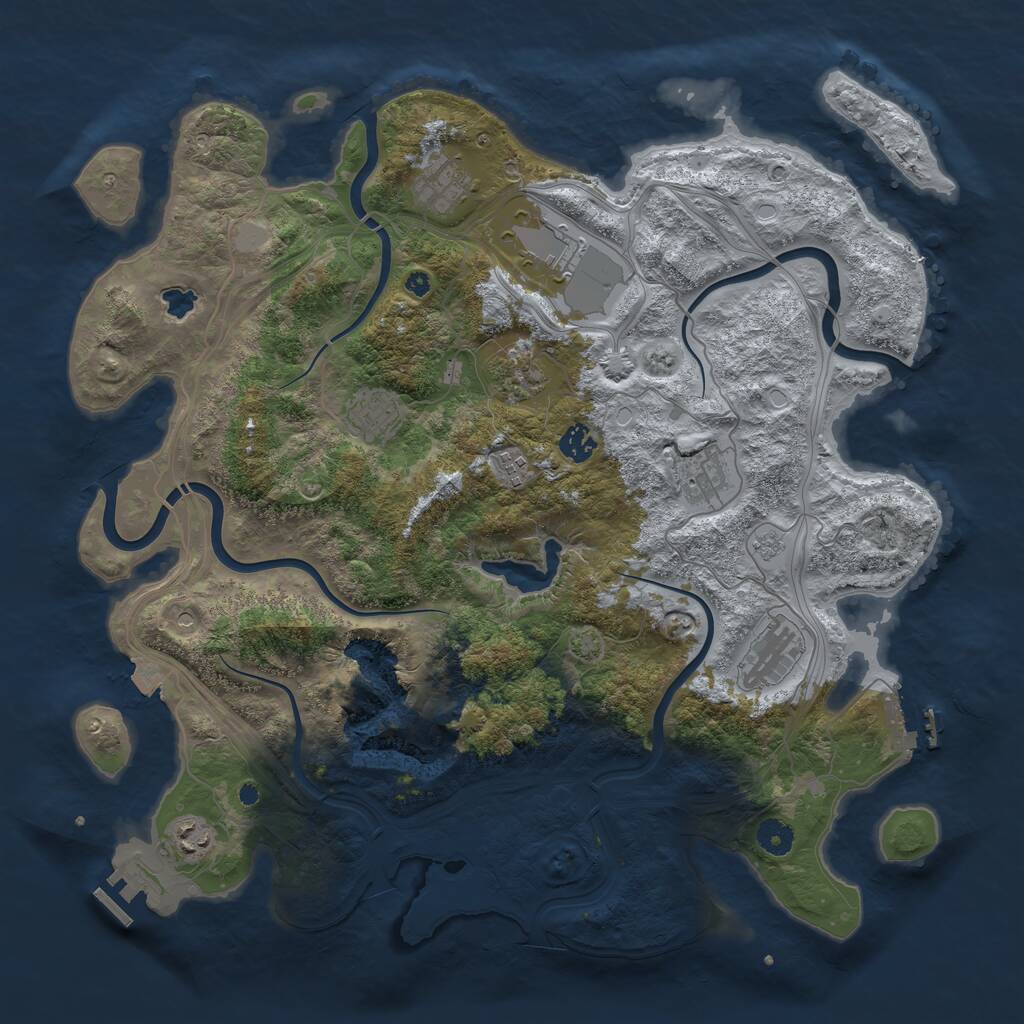 Rust Map: Procedural Map, Size: 4250, Seed: 940573683, 15 Monuments