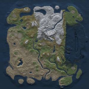 Thumbnail Rust Map: Procedural Map, Size: 5000, Seed: 1035417194, 16 Monuments
