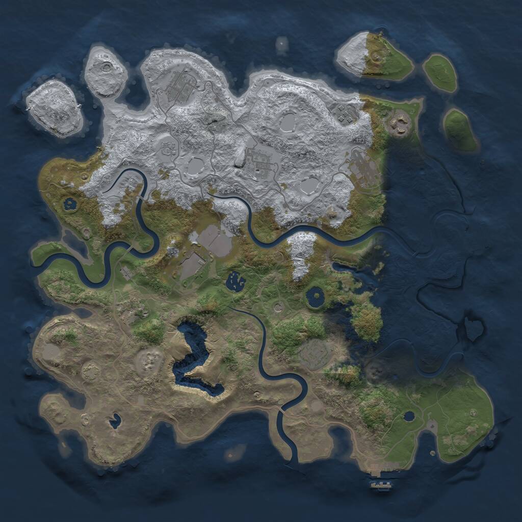 Rust Map: Procedural Map, Size: 4000, Seed: 298566261, 15 Monuments