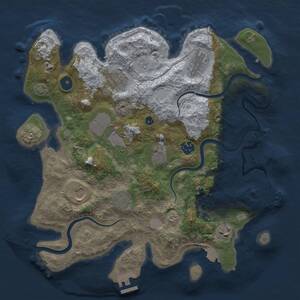 Thumbnail Rust Map: Procedural Map, Size: 3500, Seed: 40397462, 15 Monuments