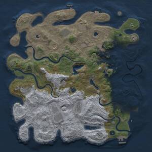 Thumbnail Rust Map: Procedural Map, Size: 4500, Seed: 139037944, 17 Monuments