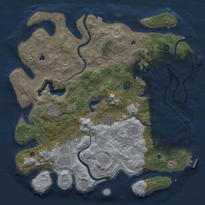 Thumbnail Rust Map: Procedural Map, Size: 4500, Seed: 882640137, 17 Monuments