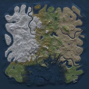 Thumbnail Rust Map: Procedural Map, Size: 5089, Seed: 12770, 17 Monuments