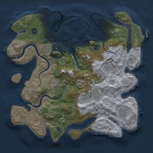 Thumbnail Rust Map: Procedural Map, Size: 3750, Seed: 1670548449, 15 Monuments
