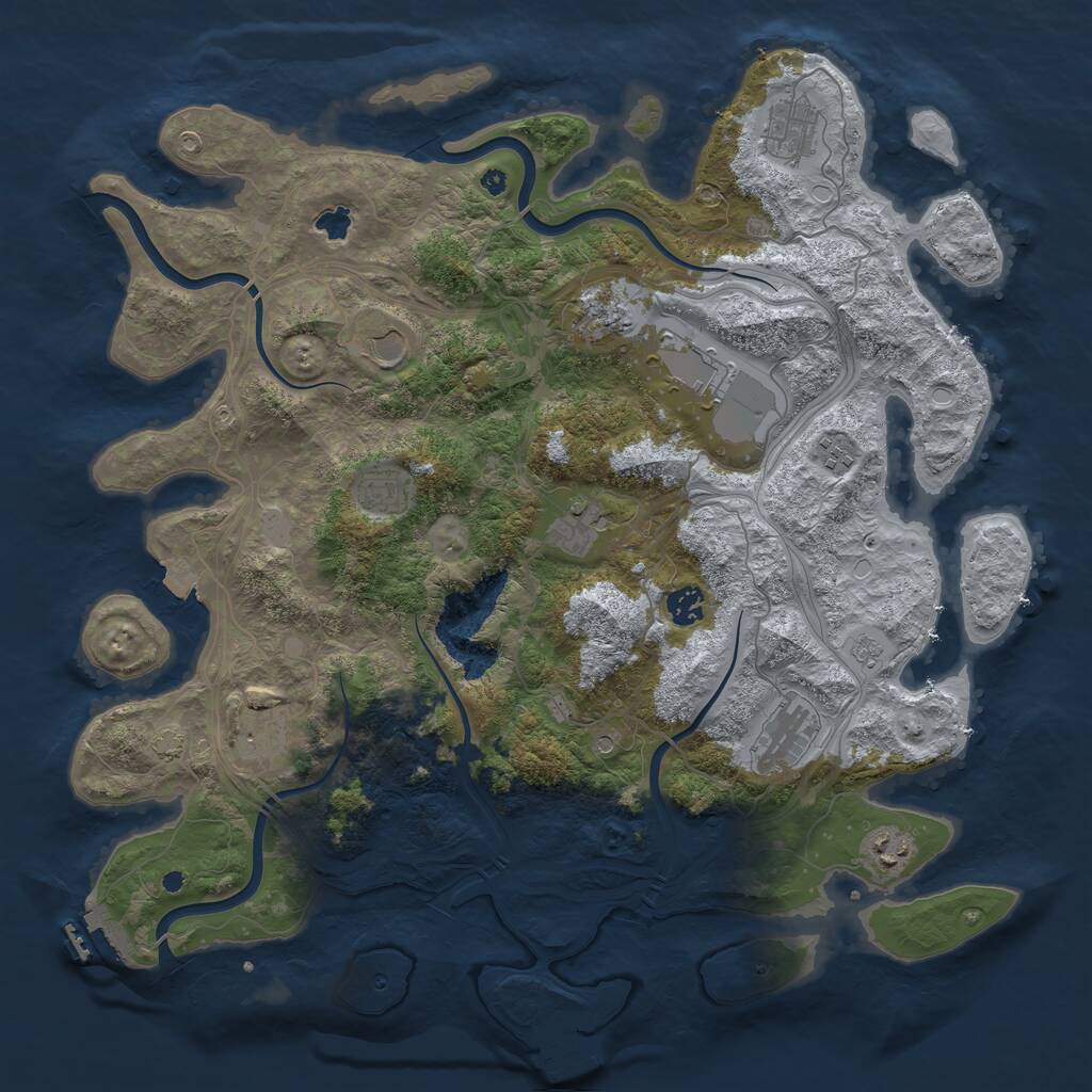 Rust Map: Procedural Map, Size: 4250, Seed: 812364267, 17 Monuments