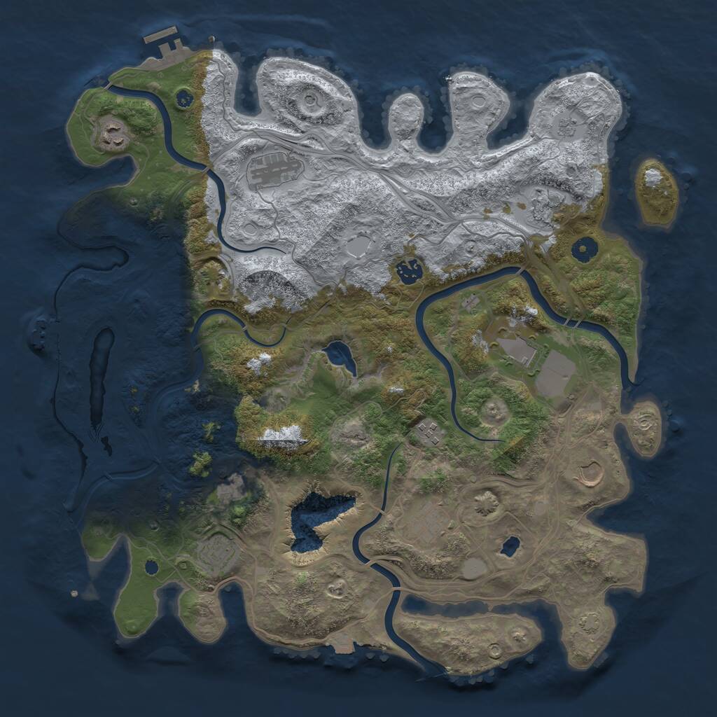 Rust Map: Procedural Map, Size: 4250, Seed: 1659801896, 16 Monuments