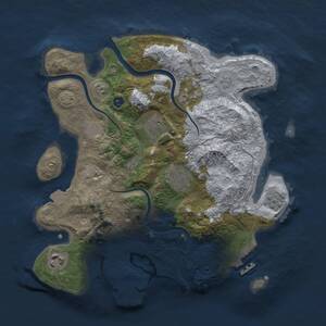 Thumbnail Rust Map: Procedural Map, Size: 3000, Seed: 51690, 10 Monuments