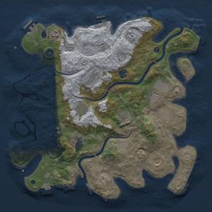 Thumbnail Rust Map: Procedural Map, Size: 3850, Seed: 6786690, 17 Monuments