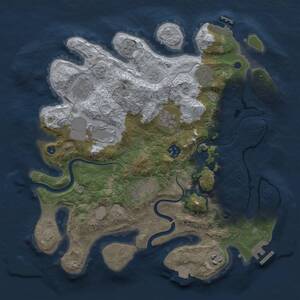 Thumbnail Rust Map: Procedural Map, Size: 3500, Seed: 926384511, 14 Monuments