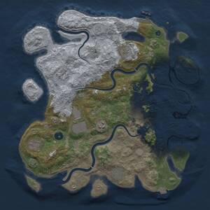 Thumbnail Rust Map: Procedural Map, Size: 3800, Seed: 1366964959, 15 Monuments