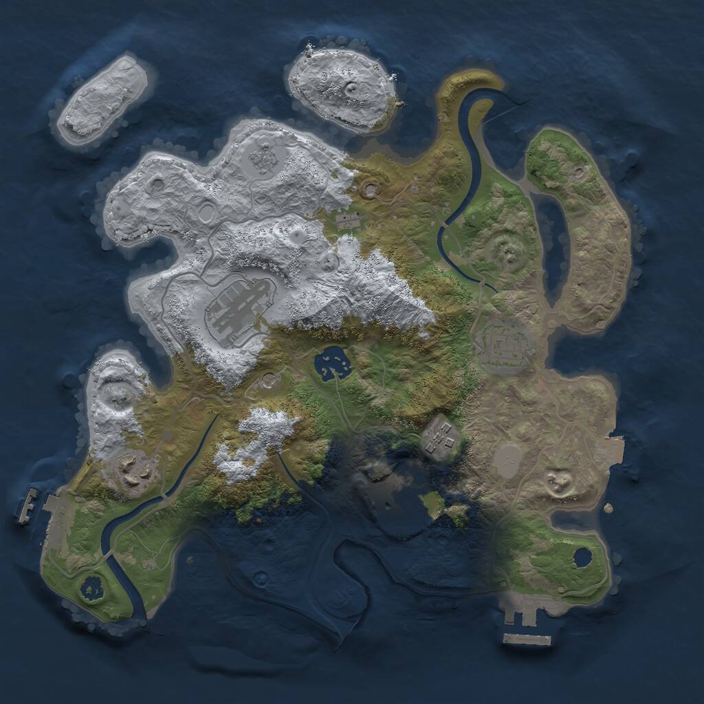 Rust Map: Procedural Map, Size: 3000, Seed: 1511182096, 11 Monuments
