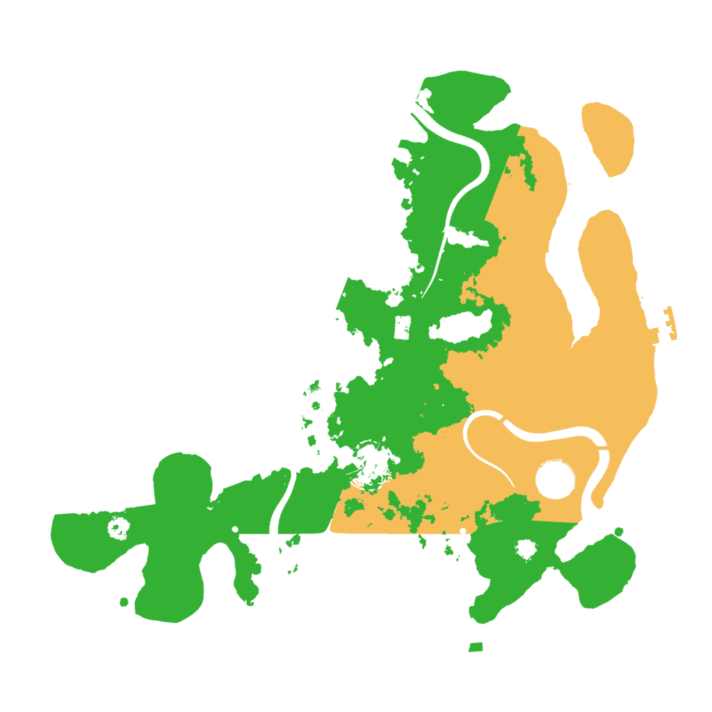Biome Rust Map: Procedural Map, Size: 3200, Seed: 216745985