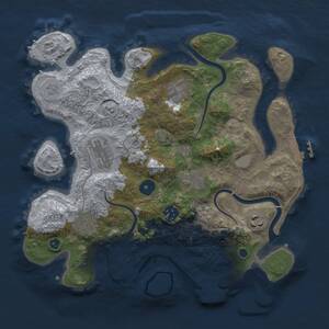 Thumbnail Rust Map: Procedural Map, Size: 3200, Seed: 216745985, 13 Monuments