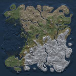 Thumbnail Rust Map: Procedural Map, Size: 5500, Seed: 481981, 17 Monuments