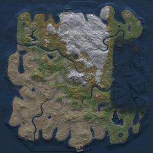 Thumbnail Rust Map: Procedural Map, Size: 5000, Seed: 1867655950, 17 Monuments
