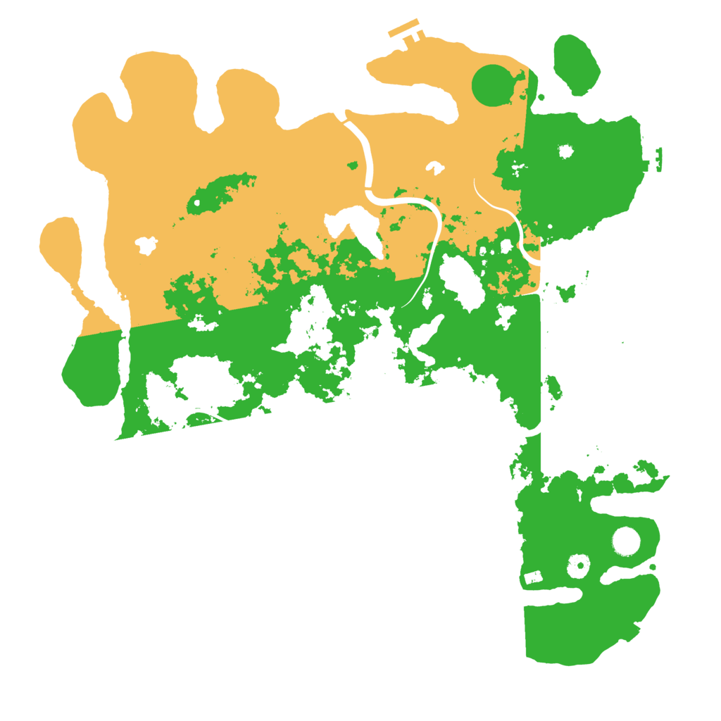 Biome Rust Map: Procedural Map, Size: 4500, Seed: 374496326