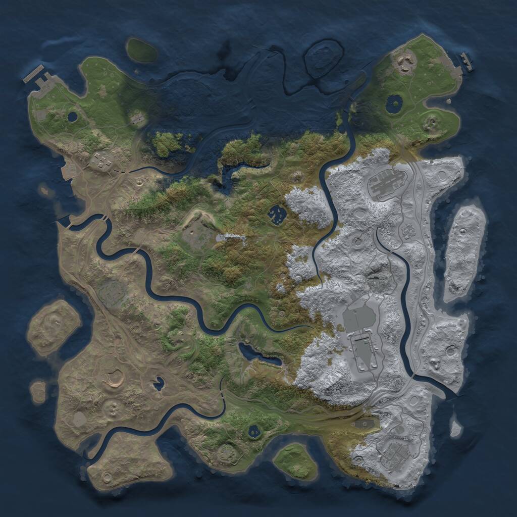 Rust Map: Procedural Map, Size: 4250, Seed: 92749874, 15 Monuments