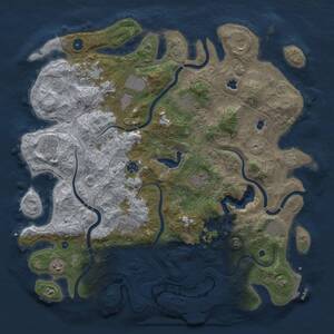 Thumbnail Rust Map: Procedural Map, Size: 4500, Seed: 86243179, 17 Monuments