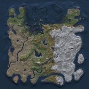 Thumbnail Rust Map: Procedural Map, Size: 4500, Seed: 481982, 17 Monuments