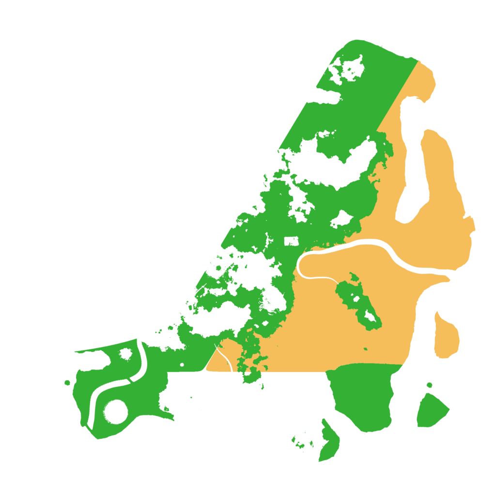 Biome Rust Map: Procedural Map, Size: 3700, Seed: 535055694