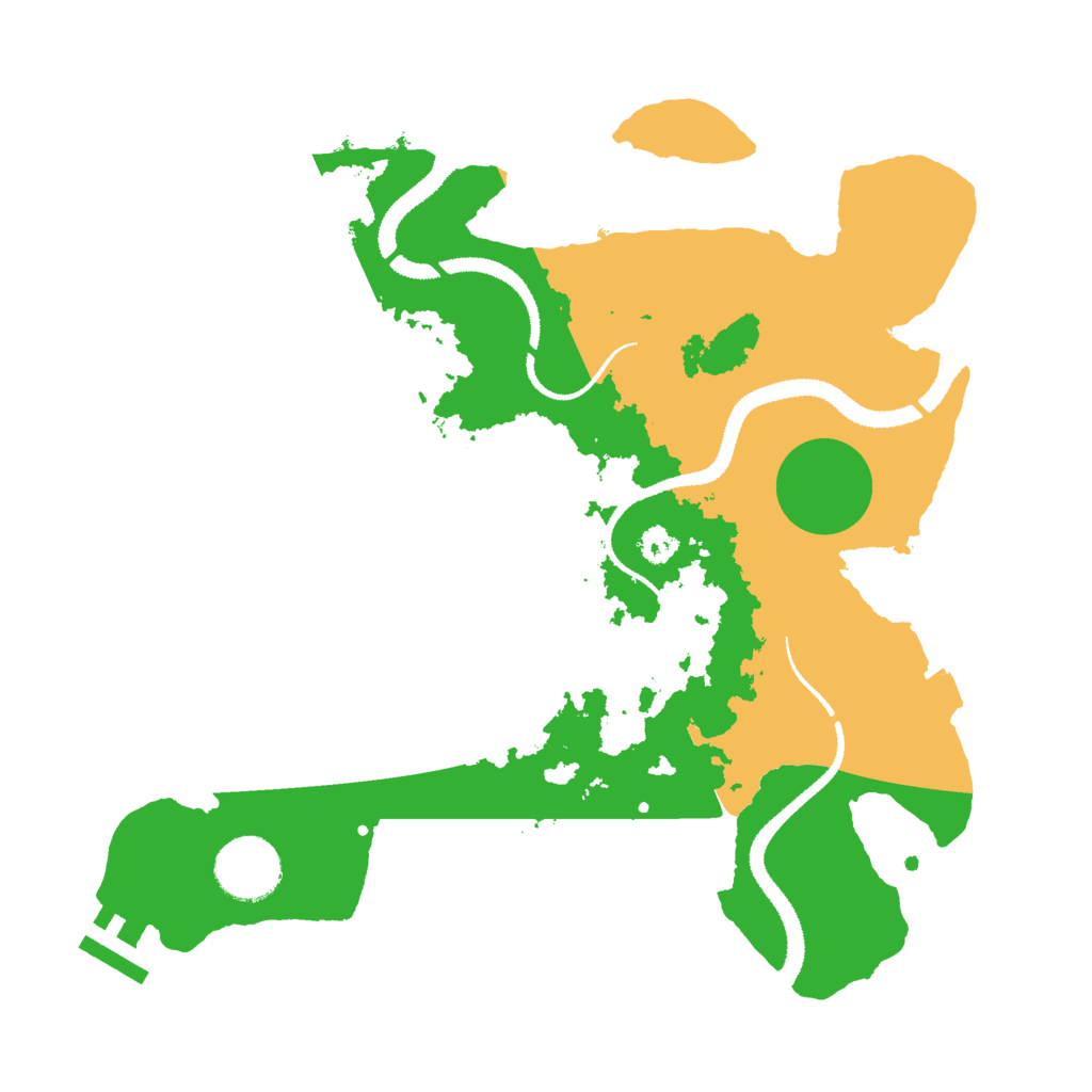 Biome Rust Map: Procedural Map, Size: 3000, Seed: 442825542