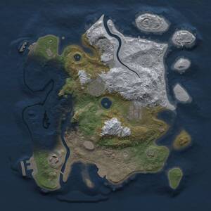 Thumbnail Rust Map: Procedural Map, Size: 3000, Seed: 1522717836, 10 Monuments