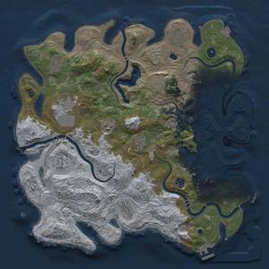 Thumbnail Rust Map: Procedural Map, Size: 4250, Seed: 45289, 16 Monuments