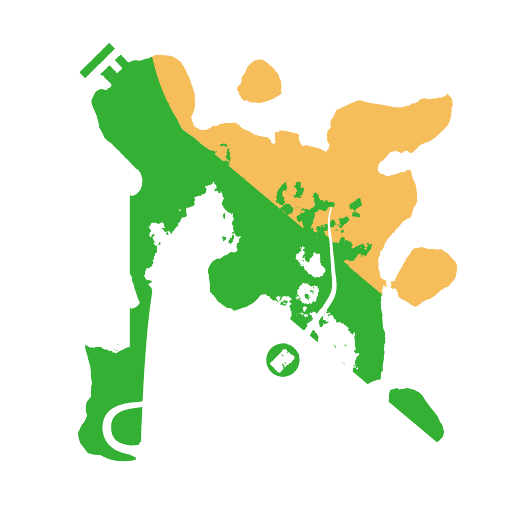 Biome Rust Map: Procedural Map, Size: 2500, Seed: 741719269