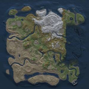 Thumbnail Rust Map: Procedural Map, Size: 4250, Seed: 1539762222, 16 Monuments