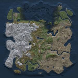Thumbnail Rust Map: Procedural Map, Size: 4500, Seed: 708920287, 17 Monuments