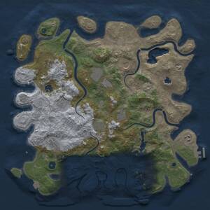 Thumbnail Rust Map: Procedural Map, Size: 4200, Seed: 338303542, 16 Monuments