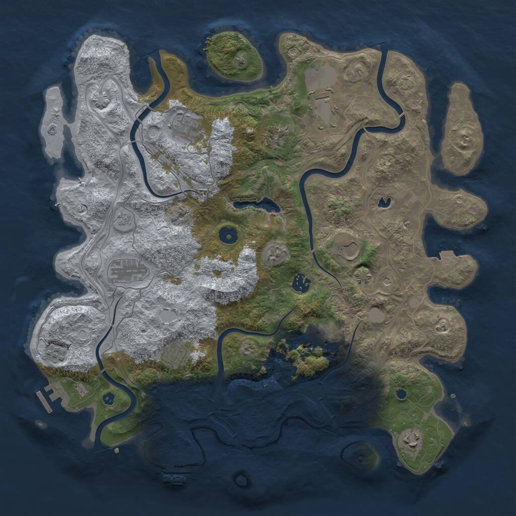 Rust Map: Procedural Map, Size: 4250, Seed: 1775012494, 16 Monuments