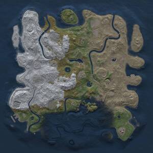 Thumbnail Rust Map: Procedural Map, Size: 4250, Seed: 1775012494, 16 Monuments