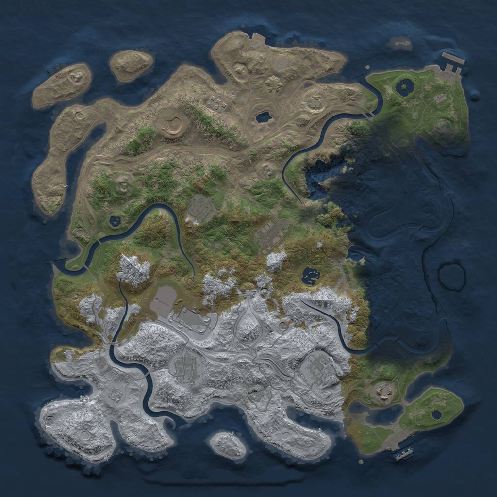 Rust Map: Procedural Map, Size: 4250, Seed: 1837, 15 Monuments